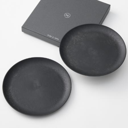 ＜hide k 1896＞ROUND PLATE 21cmペアセット (中皿2枚セット)建築家 隈 研吾デザインモデル