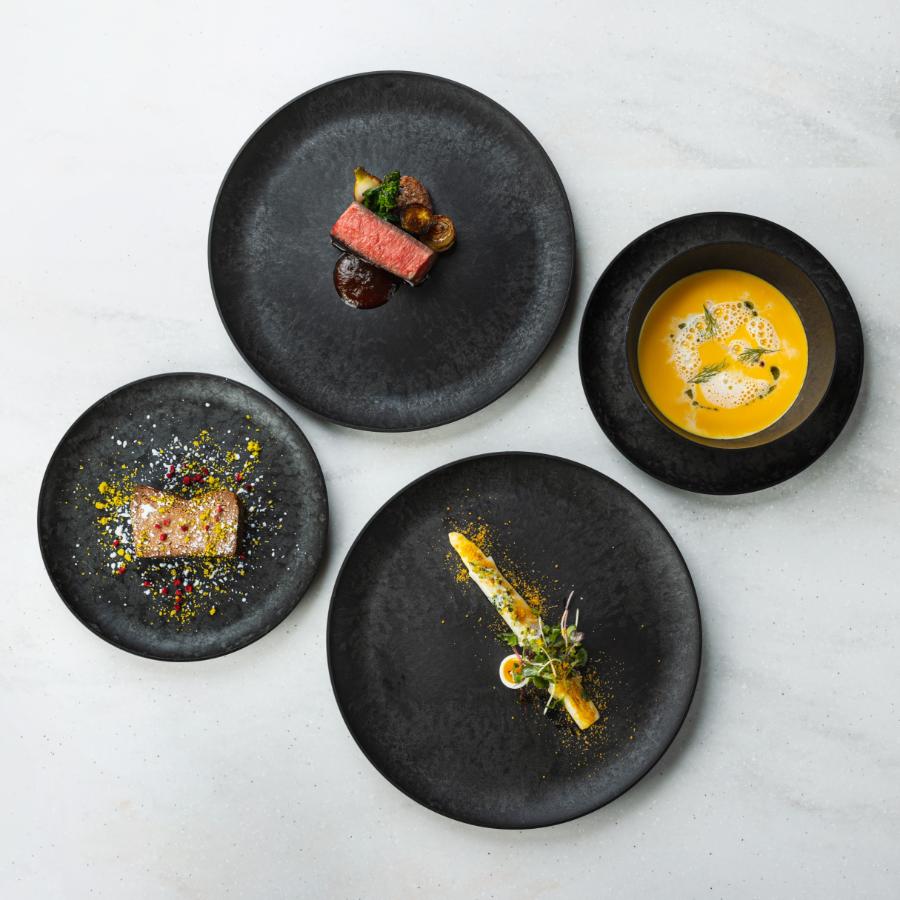 <hide k 1896>ROUND PLATE 27cm ペアセット (大皿2枚セット) 建築家 隈 研吾デザインモデル