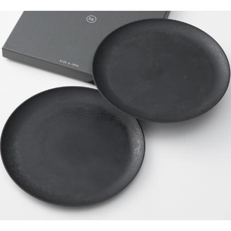 ＜hide k 1896＞ROUND PLATE 27cm ペアセット (大皿2枚セット) 建築家 隈 研吾デザインモデル
