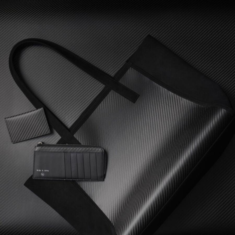 <hide k 1896>MINIMAL TOTE BAG medium - CARBON FIBER