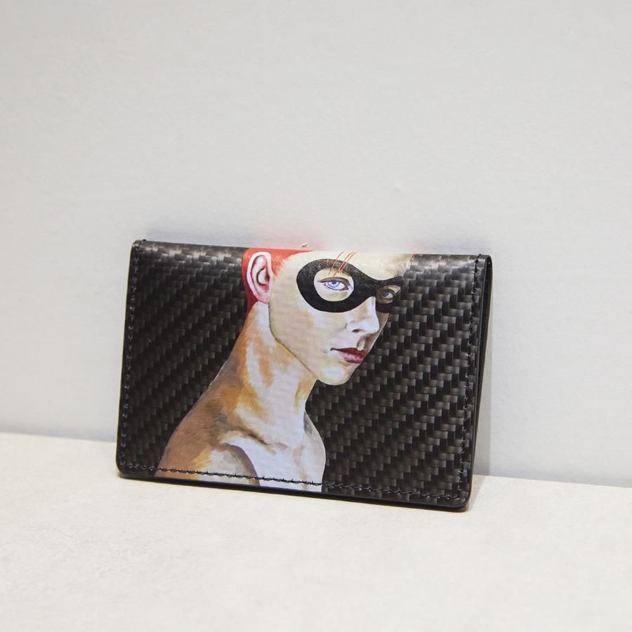 ＜hide k 1896＞MINIMAL CARD CASE with MIKIO ART(CARBON FIBER)