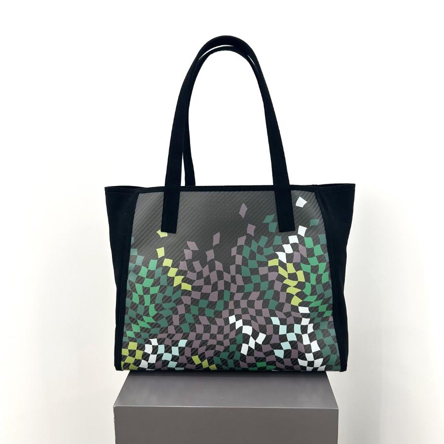 ＜hide k 1896＞MINIMAL TOTE BAG large with MIKIO ART (CARBON FIBER)