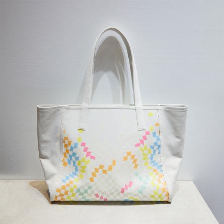 ＜hide k 1896＞MINIMAL TOTE BAG large with MIKIO ART (GLASS FIBER)