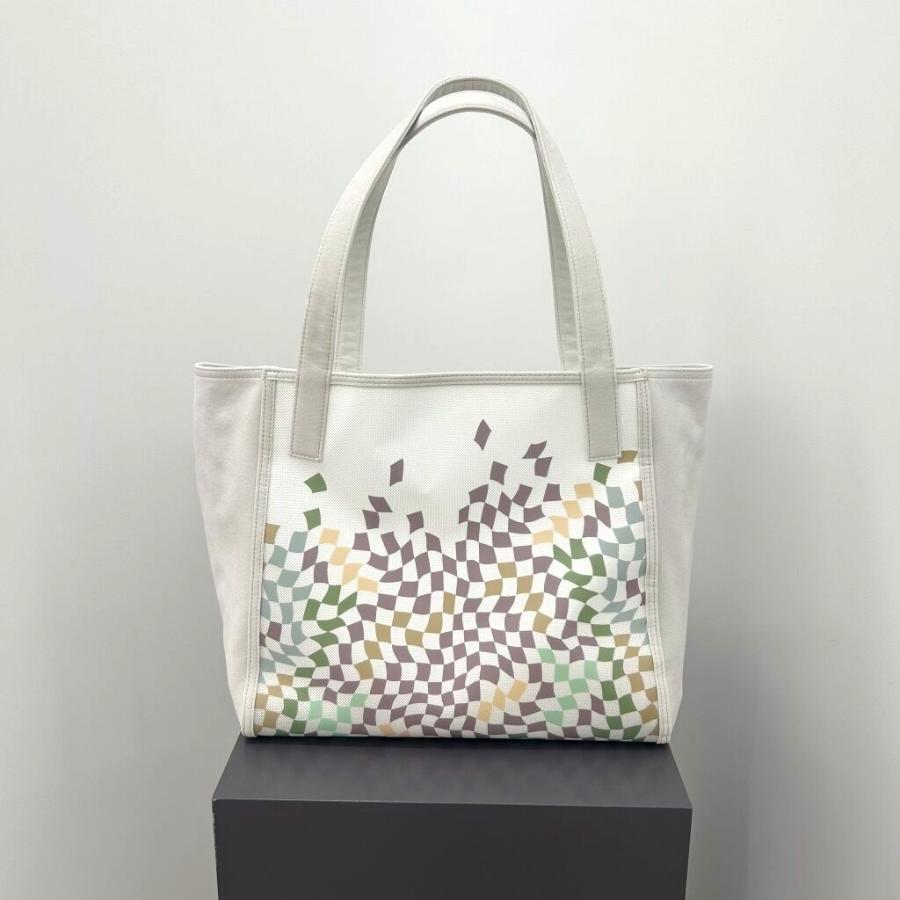 ＜hide k 1896＞MINIMAL TOTE BAG medium with MIKIO ART (GLASS FIBER)