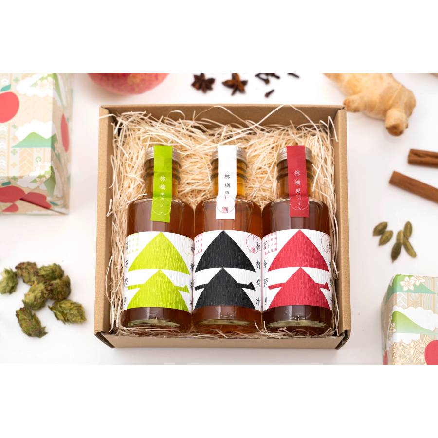 ＜やまだい農園＞クラフトりんごジュース180ml　3種セット