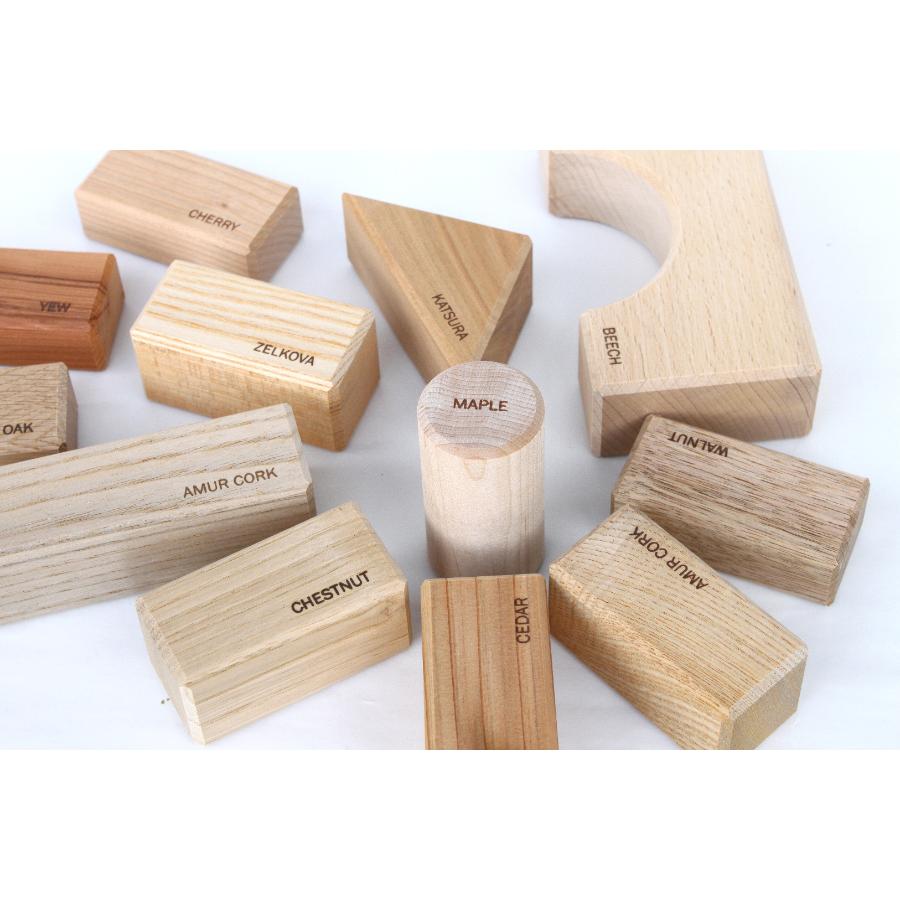 ＜オークヴィレッジ＞寄木の積木　英語入り