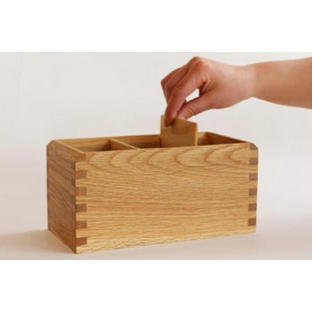 ＜オークヴィレッジ＞多用途ペン立て　ナチュラル