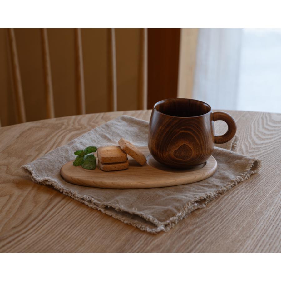 ＜オークヴィレッジ＞森のしずくコースター　２枚セット