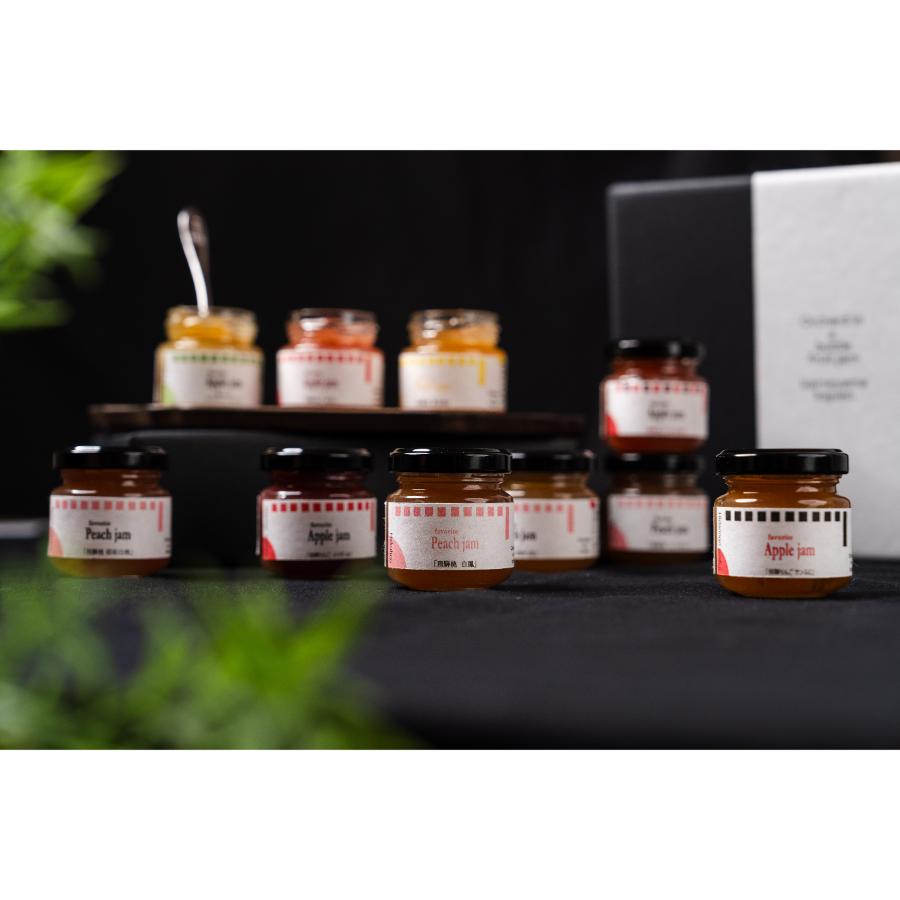 飛騨産のりんごと桃のジャム 6品種詰め合わせ