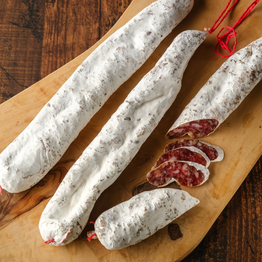 ＜キュルノンチュエ＞ソオスィソン・セック “フルール・ブランシュ「白かび熟成の乾燥ソーセージ」3本
