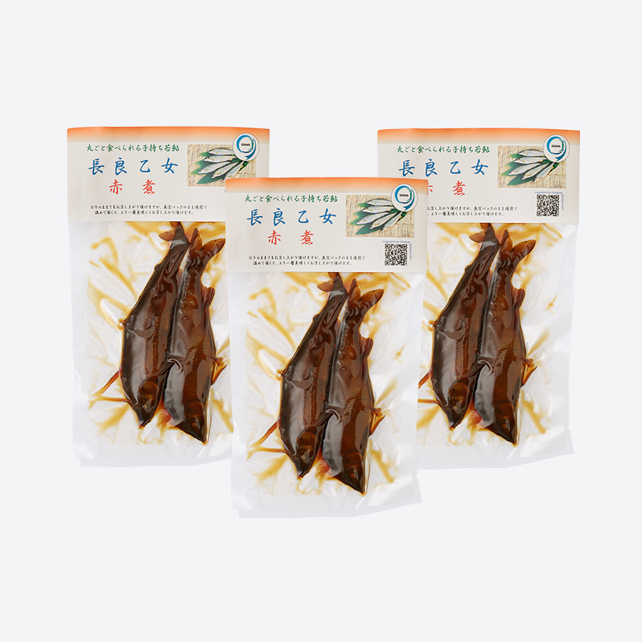 ＜美濃養魚場＞子持ち若鮎「長良乙女」赤煮2尾入り×3P（計6尾）