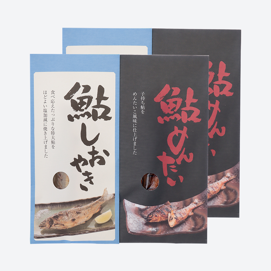 ＜美濃養魚場＞大「鮎」2種セット（塩焼き・鮎めんたい）各2尾（計4尾）