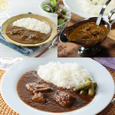 贅沢カレー「松阪牛・近江牛・飛騨牛」食べ比べ3種セット各1食（計3食）