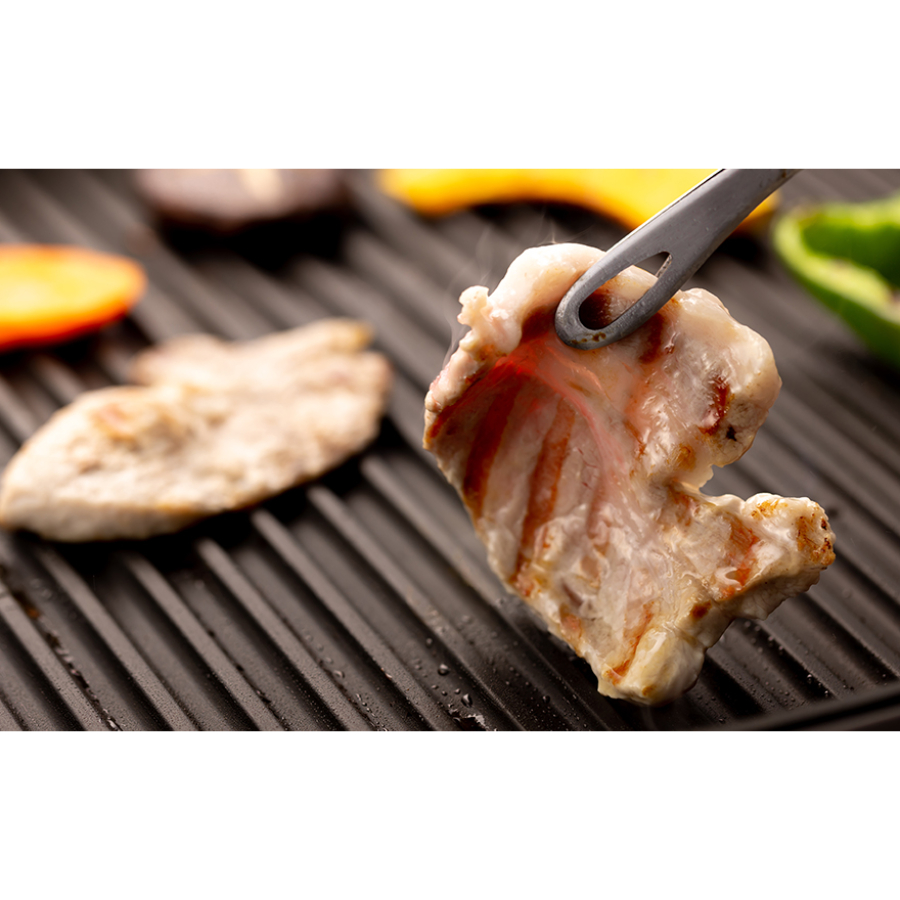 ＜肉の御嵩屋＞「ボーノポーク」豚カタロース焼肉用600g&炭火焼豚丼の素1袋
