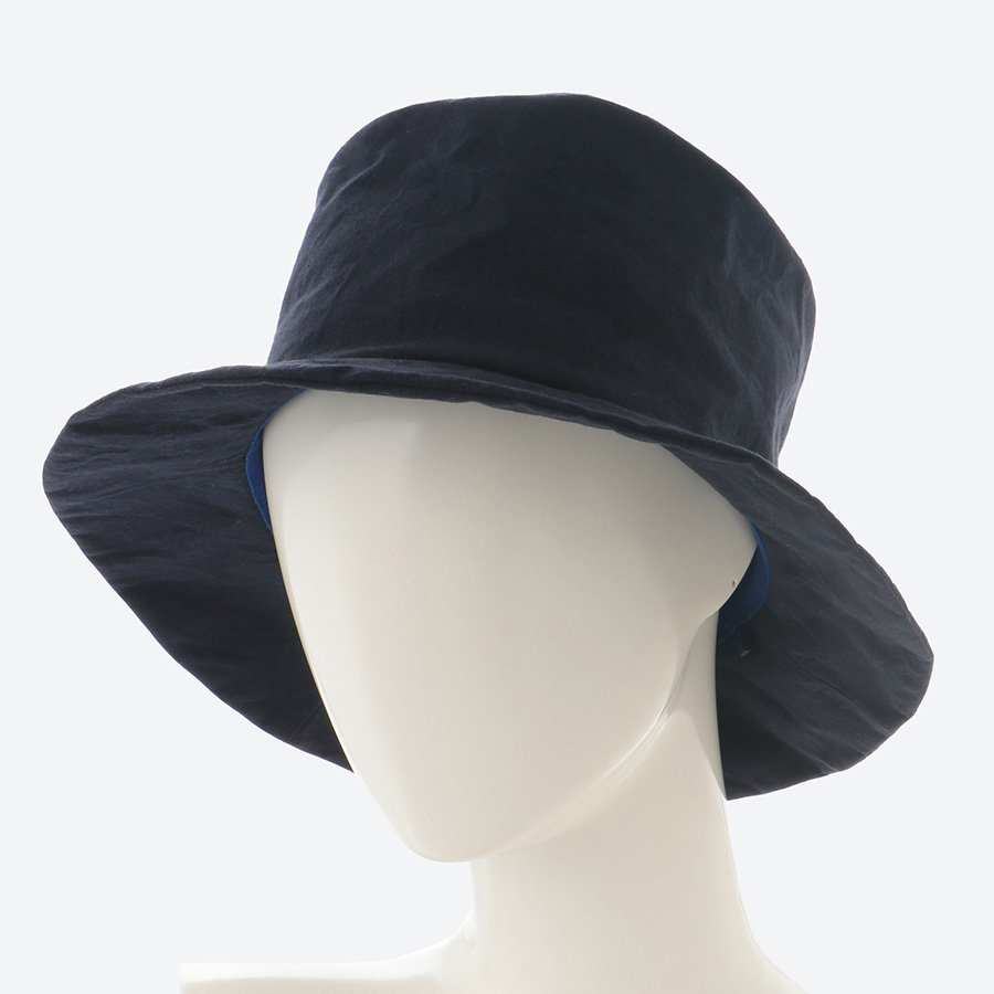 〈Ｓ＋ｋｉｋｉ〉Safari Hat Wax processing/ Navy Blue