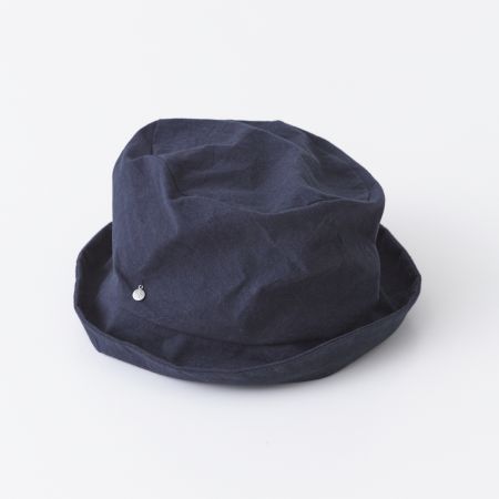 〈Ｓ＋ｋｉｋｉ〉Cloche　Hat  Wax processing /Navy Blue