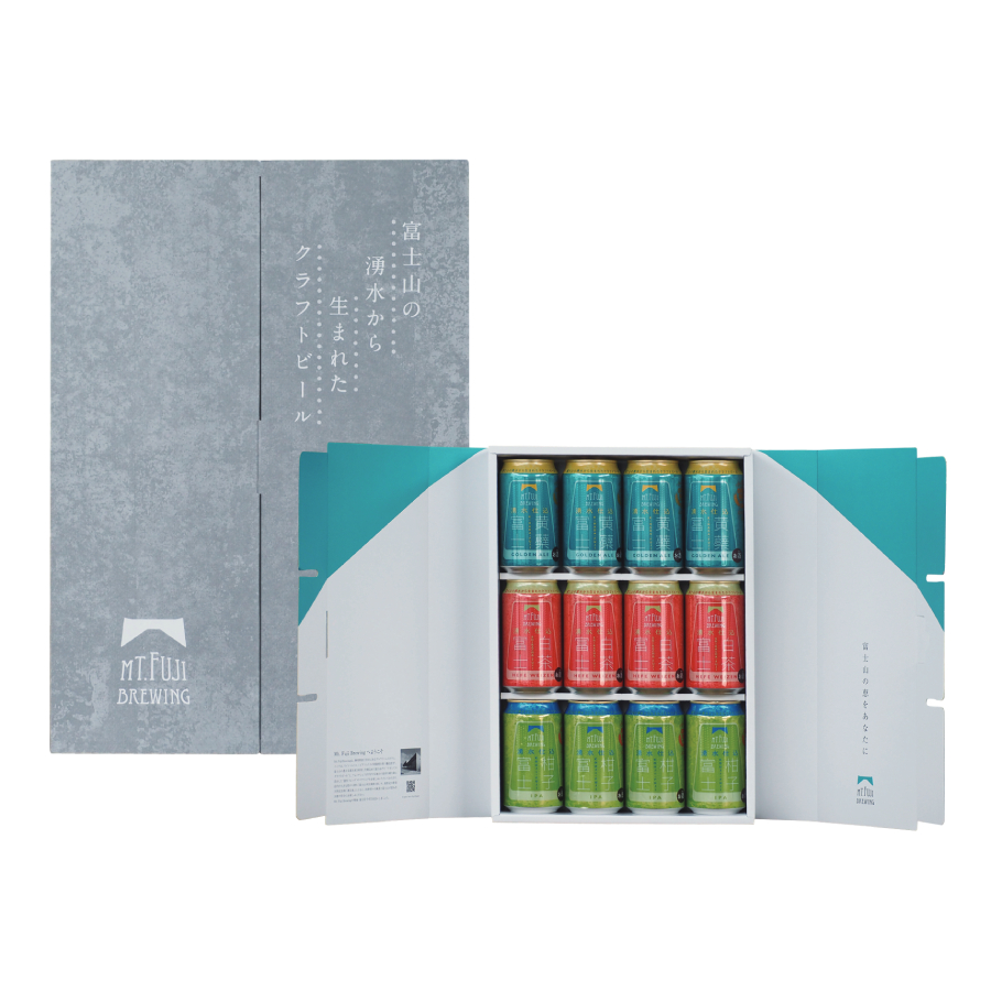 ＜Mt.Fuji Brewing（マウントフジブリューイング）＞3種飲み比べ12缶セットオリジナルボックス入り350ml×12缶