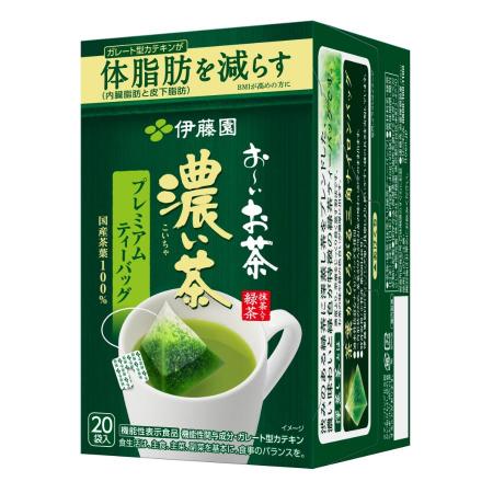 ＜伊藤園＞【機能性表示食品】お～いお茶濃い茶プレミアムティーバッグ２０袋40ｇ(20袋)×8箱