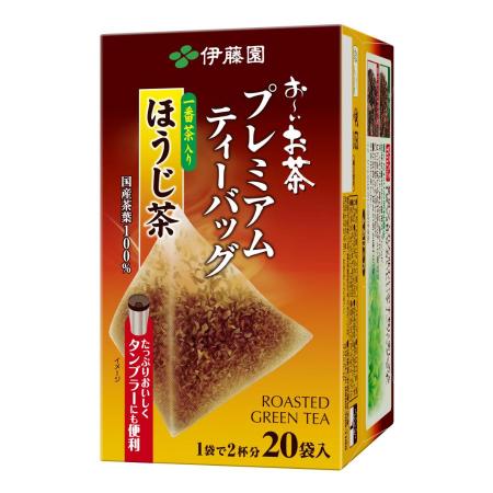 ＜伊藤園＞お～いお茶プレミアムティーバッグ一番茶入りほうじ20袋36ｇ(20袋)×8箱