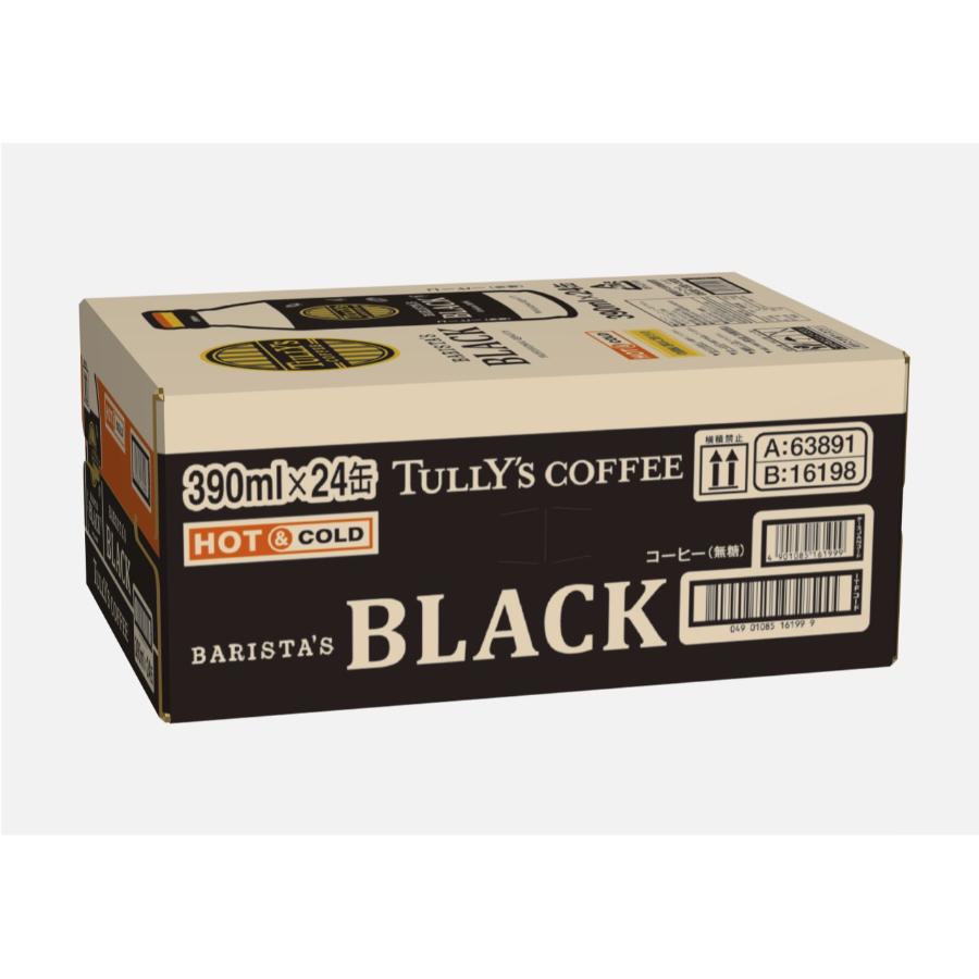 ＜伊藤園＞TULLY’S COFFEE BARISTA’S BLACKボトル缶390ml×24本