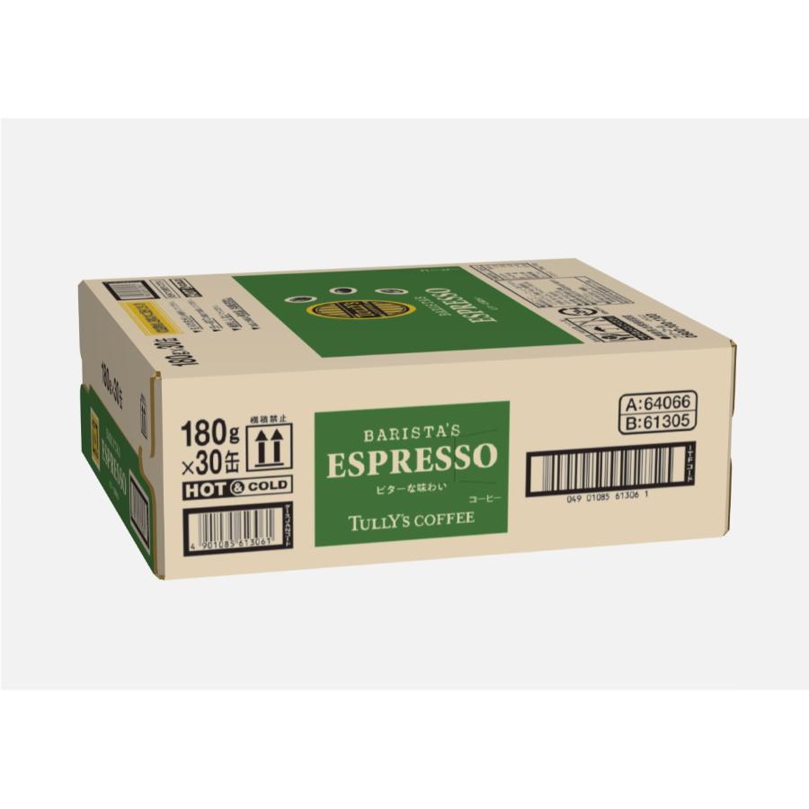 ＜伊藤園＞TULLY’S COFFEE BARISTA’S ESPRESSO 缶180g×30本