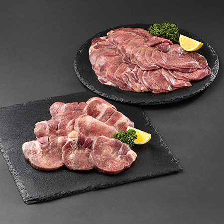 <焼肉屋さんの>極上スライス牛タンと極上厚切り牛タンセット各500g