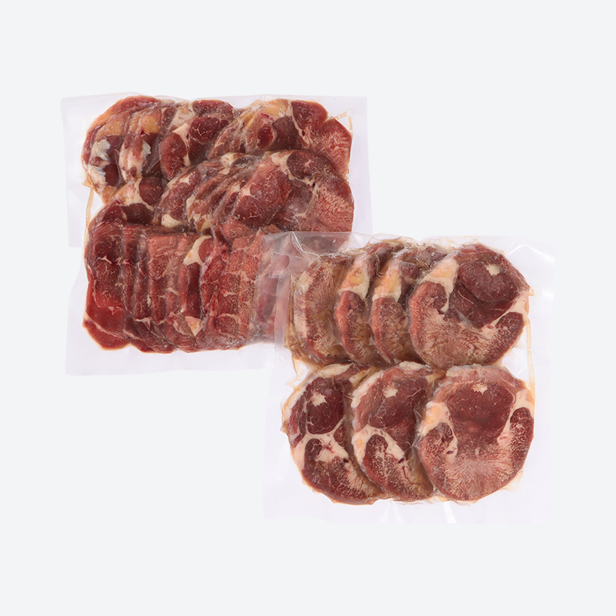<焼肉屋さんの>極上スライス牛タンと極上厚切り牛タンセット各500g