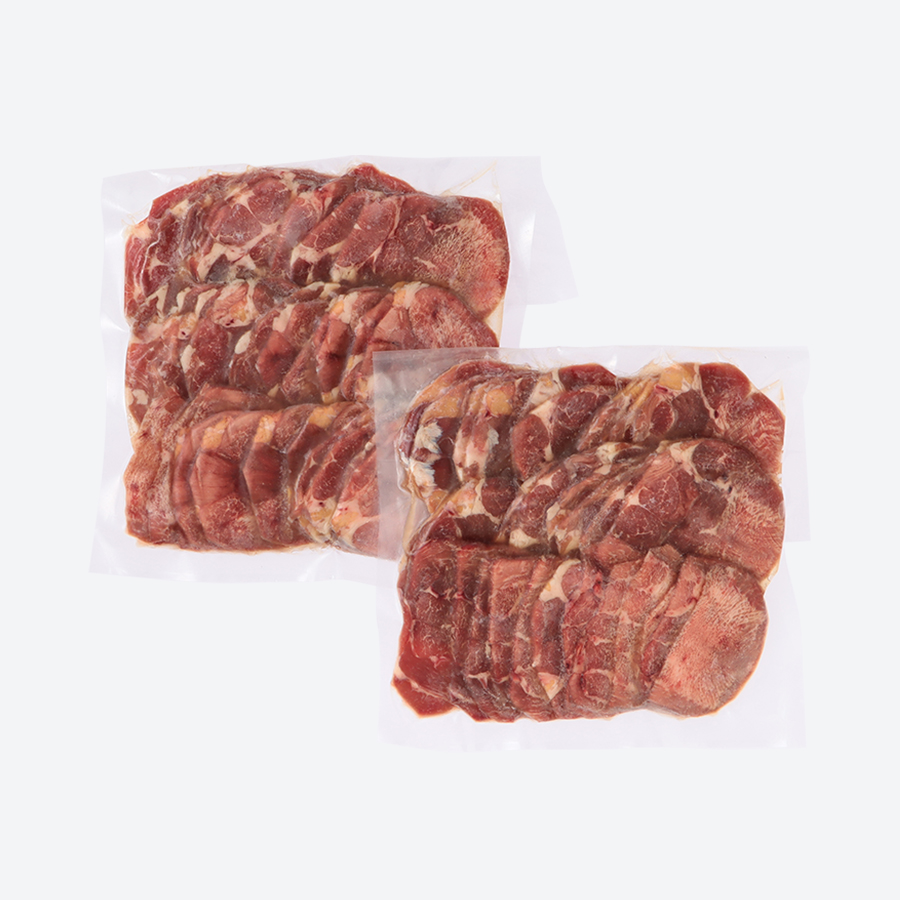 <焼肉屋さんの>極上スライス牛タン(500g×2) 特製塩だれ漬け