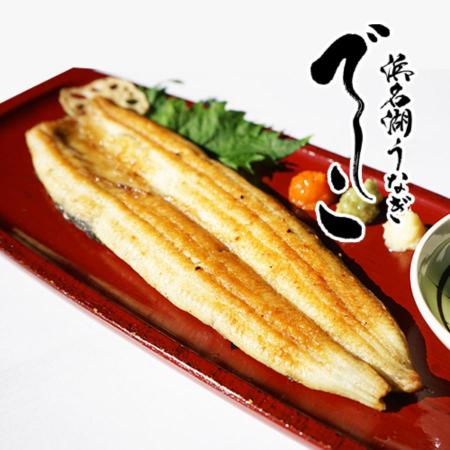 <ヤママツ村田商店>ブランド鰻【でしこ】×ヤママツ村田商店 炭火白焼き(長焼きサイズ)2尾200g×2