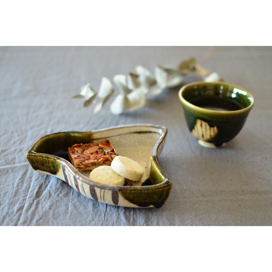 ＜喜多窯　霞仙＞織部向付セット