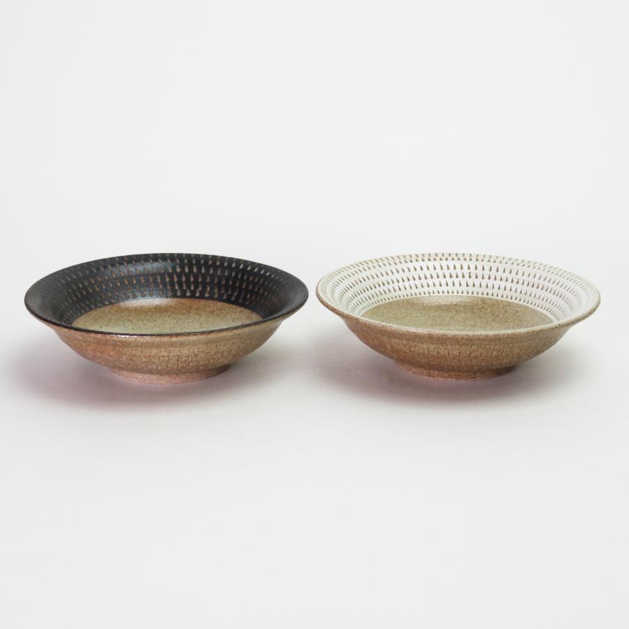 ＜陶翠窯＞瀬戸焼　飛び鉋　丼ぶり＆ボウル　ペアセット