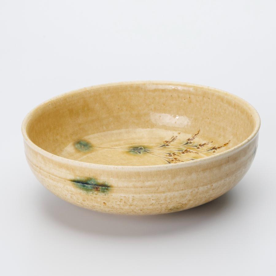 ＜唐三郎窯＞瀬戸焼　加藤唐三郎　黄瀬戸草紋菓子鉢