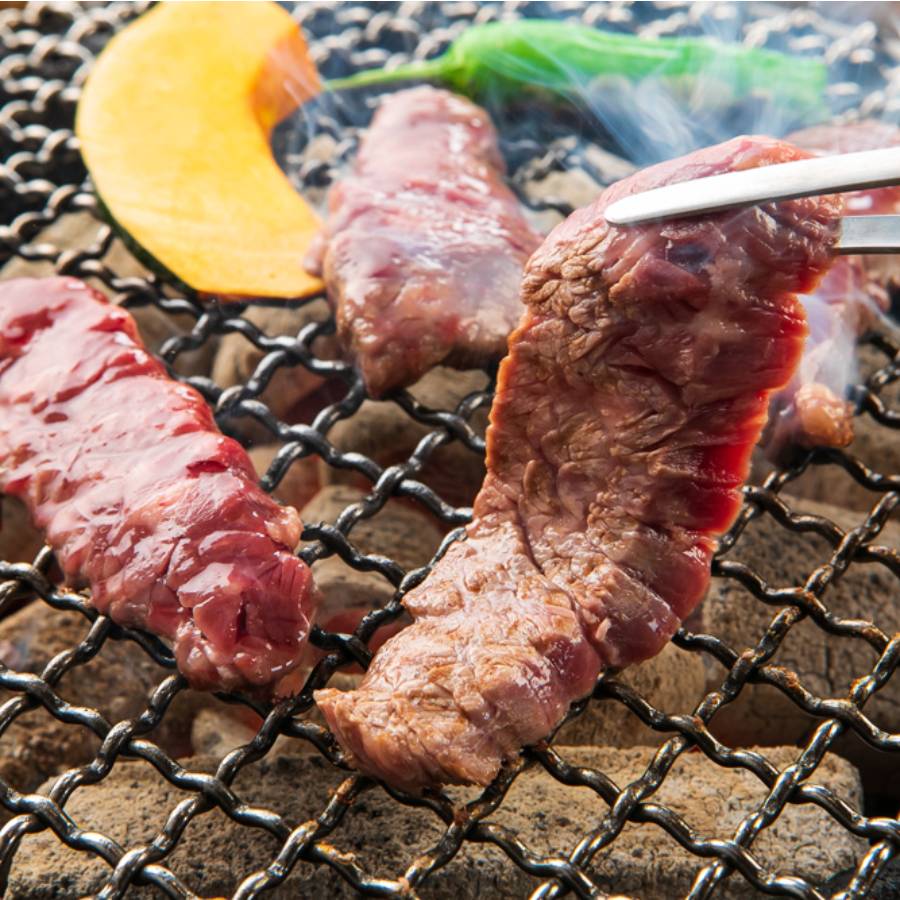 <山樹>「牛ハラミ」焼肉用(タレ付)500g