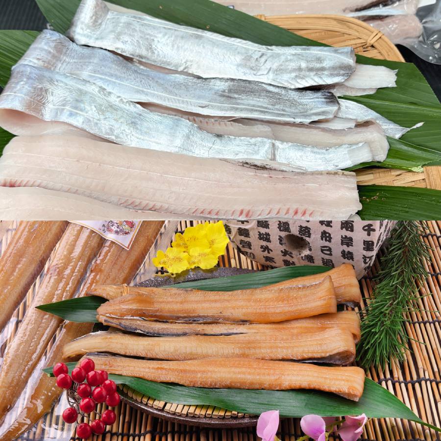 ＜岬水産＞愛知県知多半島産天然「太刀魚」 開き＆天日干し２種セット（骨なし）各２袋