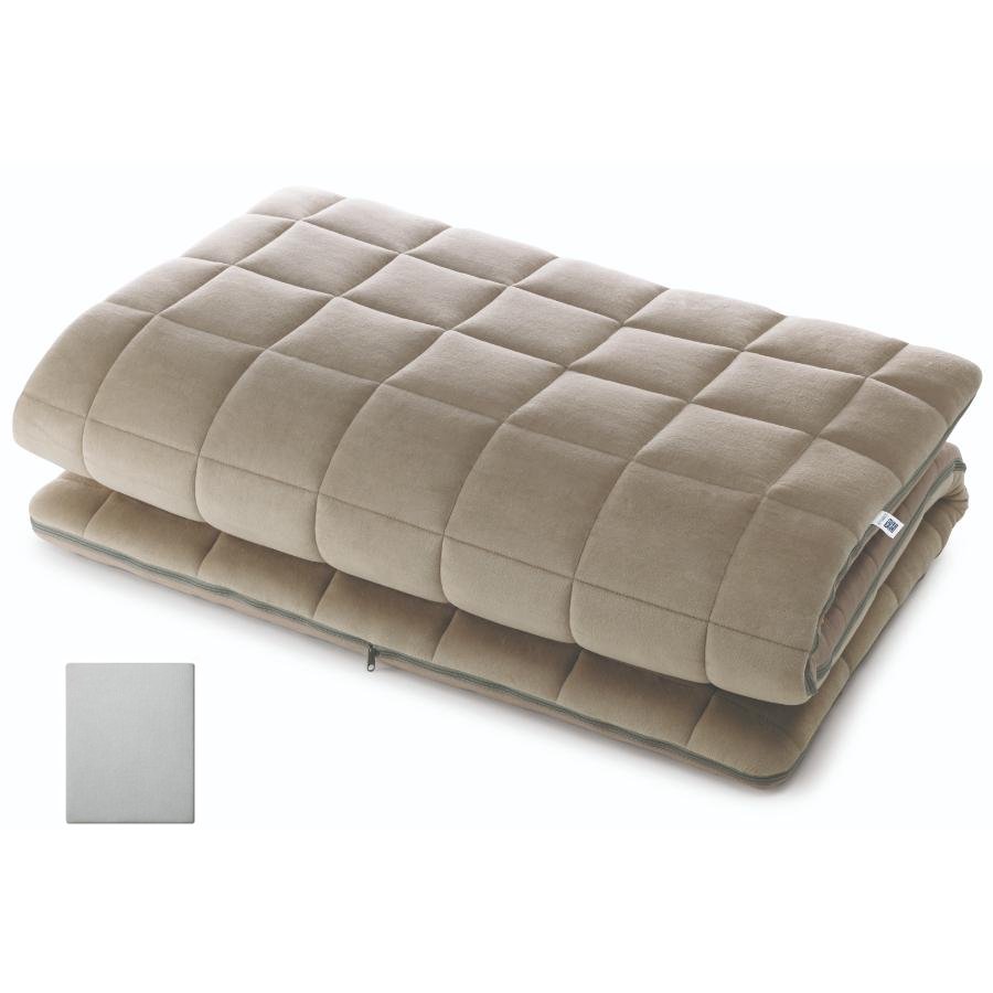 ＜エアウィーヴ＞エアウィーヴ 四季布団・エアウィーヴ フィットシーツ/グレー　セミダブルサイズセット