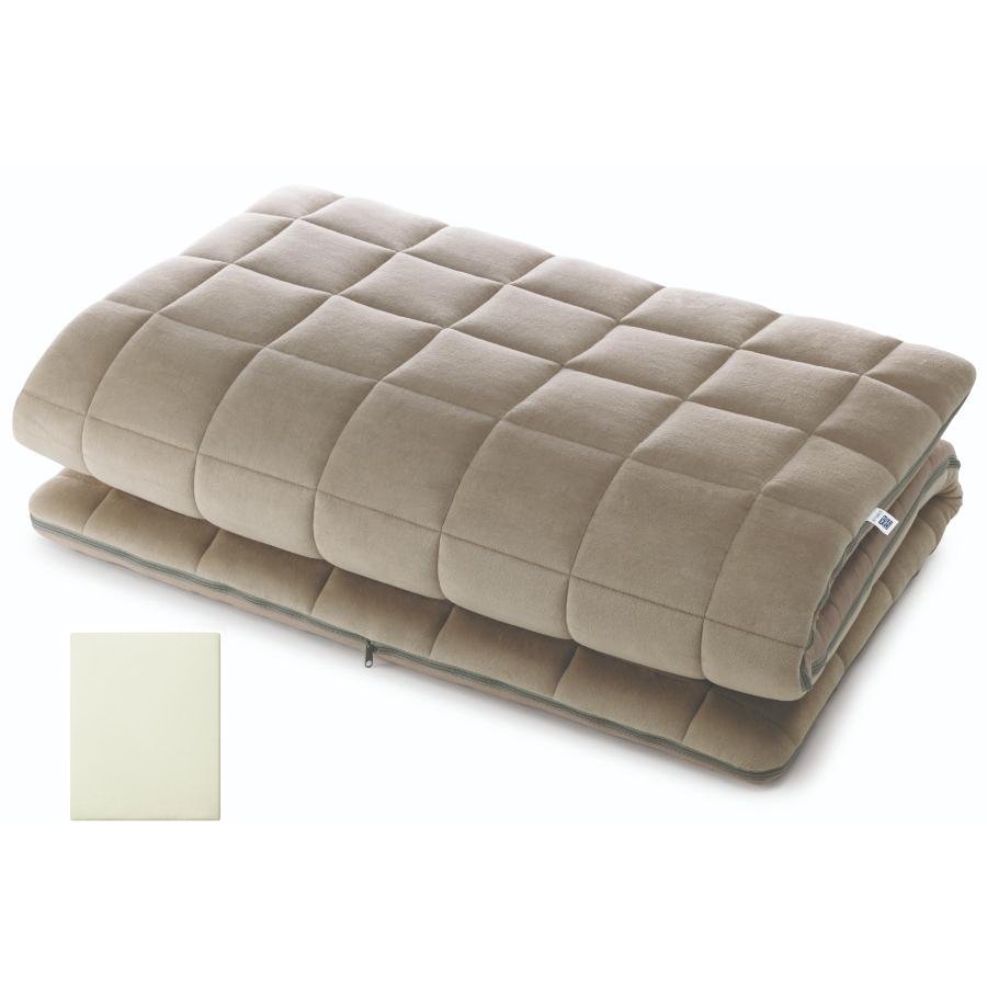 ＜エアウィーヴ＞エアウィーヴ 四季布団・エアウィーヴ フィットシーツ/ベージュ　シングルサイズセット