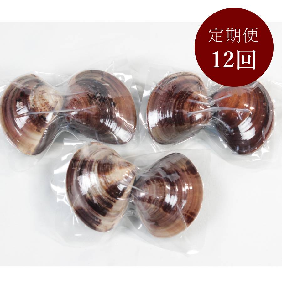 ＜桑名はまぐり屋＞桑名産「はまぐり」５年もの（レトルト）6粒　【12ヵ月定期便】