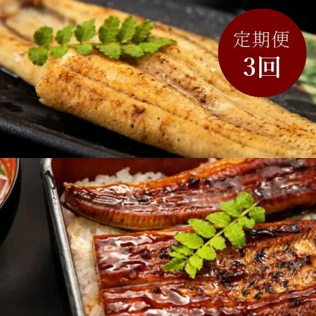 ”木曽三川うなぎ“鰻長蒲焼＆白焼各160g（計2枚）【3ヵ月定期便】