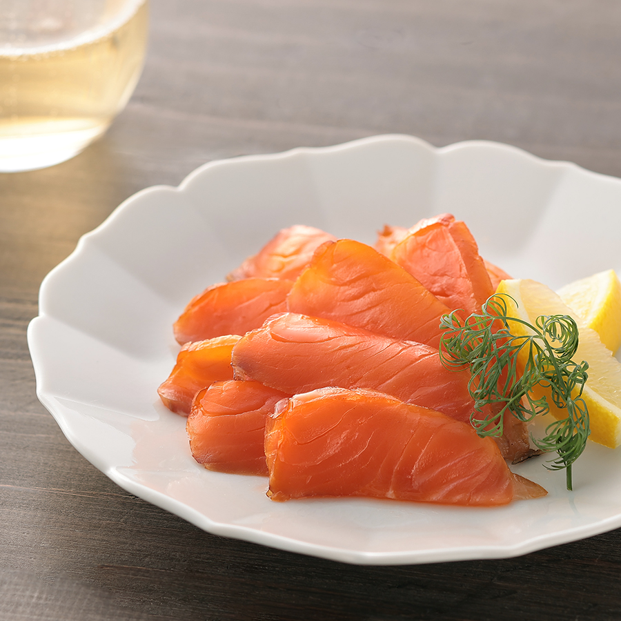 <海童工房 魚寅>「サーモン」冷燻製75g×10(計750g)