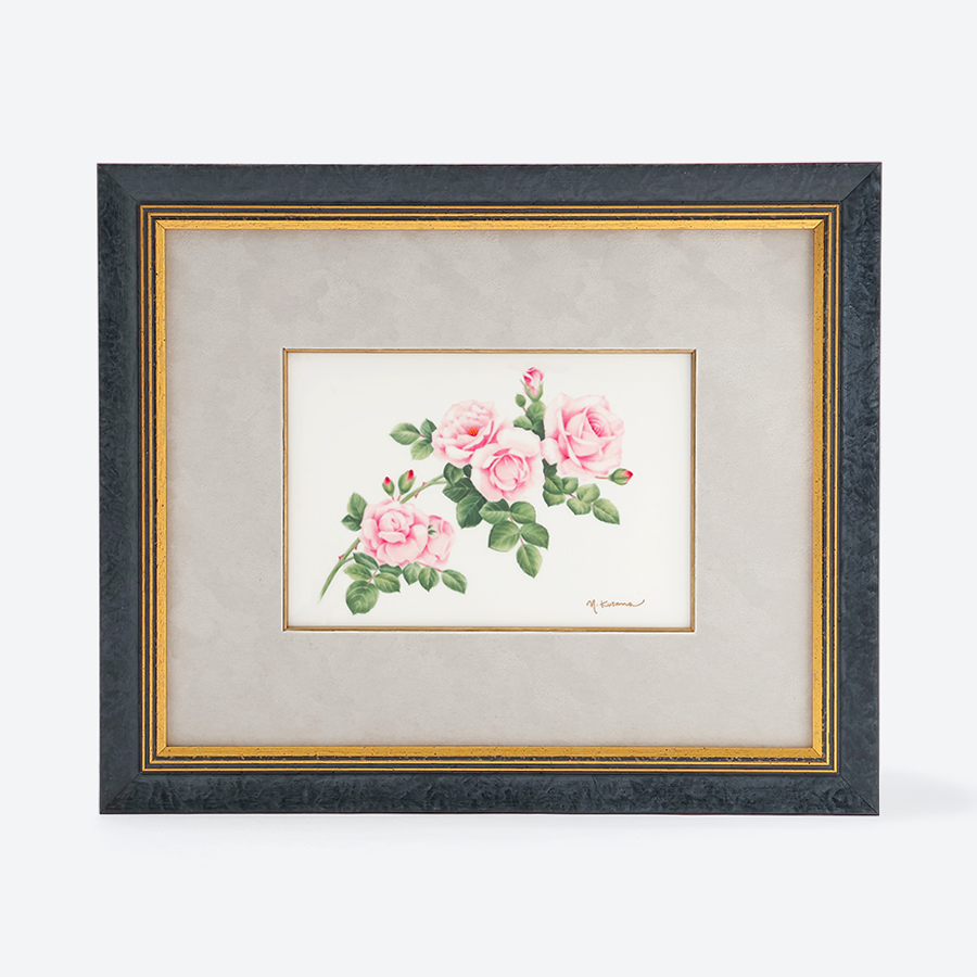 <NARUMI>ハンドペイント 陶額(ニュー・ドーン=バラ)