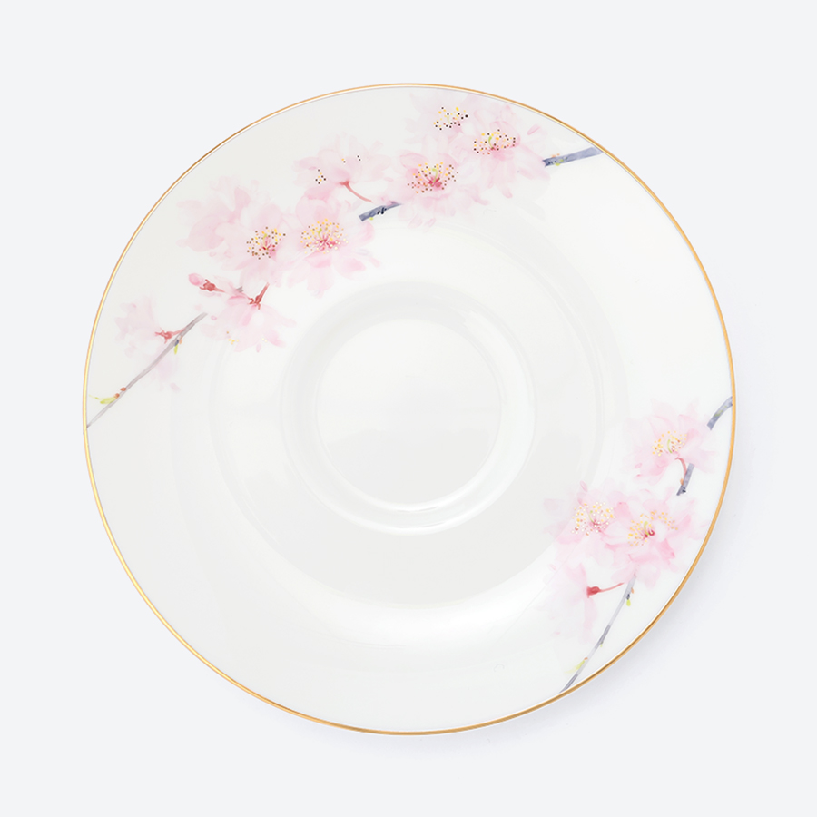 <NARUMI>ティー碗皿(枝垂桜)