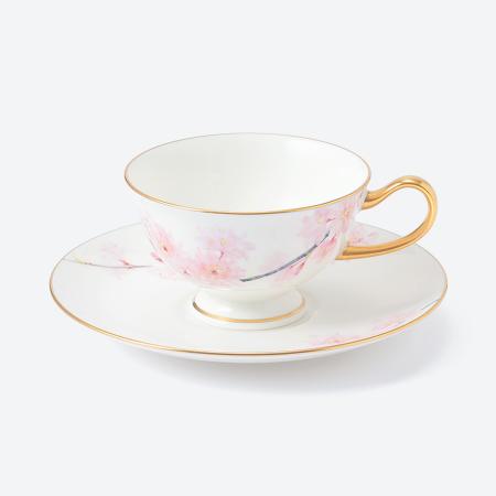 ＜NARUMI＞ティー碗皿（枝垂桜）