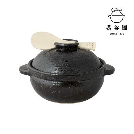＜伊賀焼窯元　長谷園＞かまどさんプレミアム　三合炊き 墨