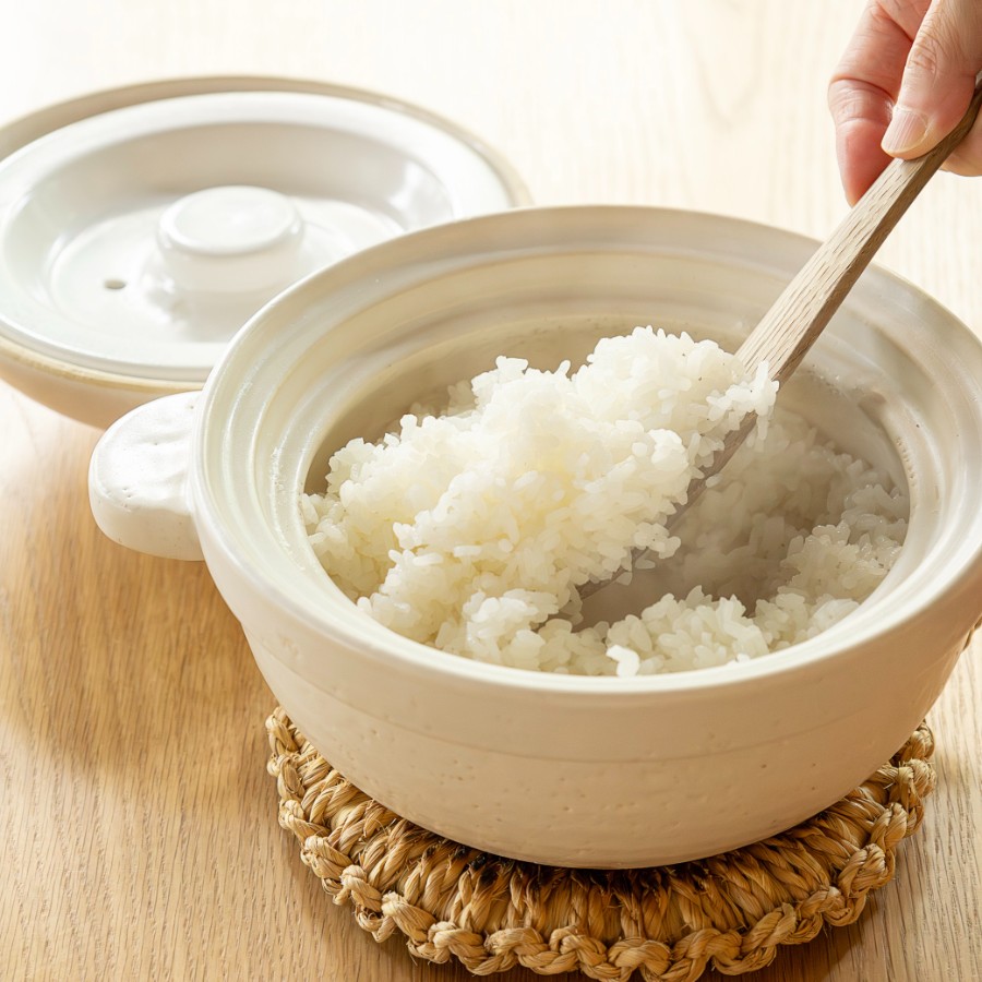 ＜伊賀焼窯元　長谷園＞かまどさんプレミアム　三合炊き 白