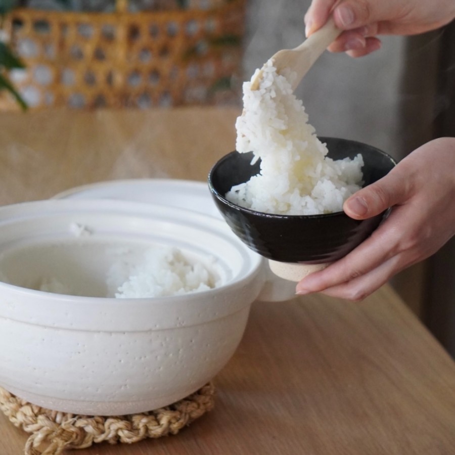 ＜伊賀焼窯元　長谷園＞かまどさんプレミアム　二合炊き 白