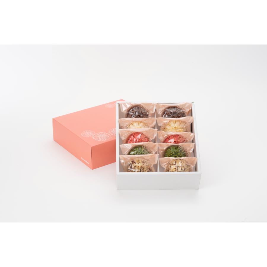 ＜賀門＞「チョコかりん」5種詰合せ（ホワイト・イチゴ・マーブル・ビター・抹茶）各2個（計10個）