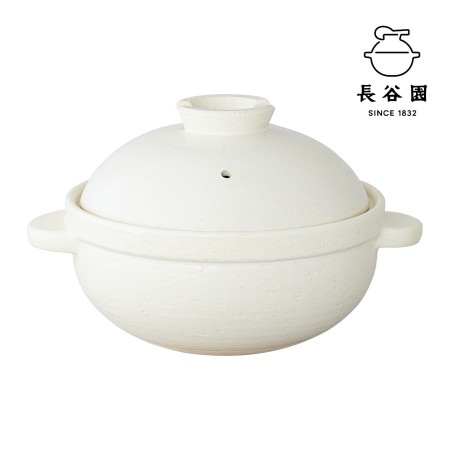 ＜伊賀焼窯元　長谷園＞かまどさんプレミアム　三合炊き 白
