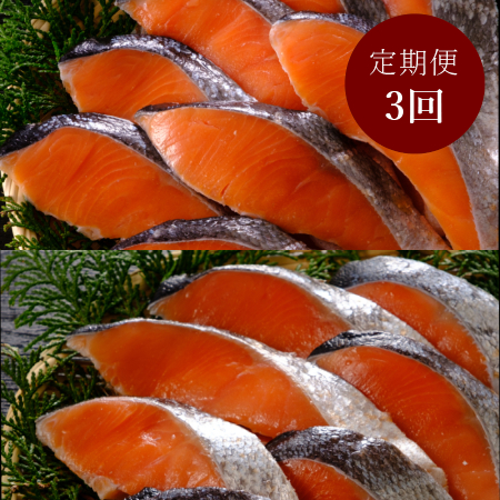 ＜丸徳誠洋水産＞【3カ月定期便】「銀鮭」切身食べ比べセット（あごだし・塩）各4切れ（個包装）