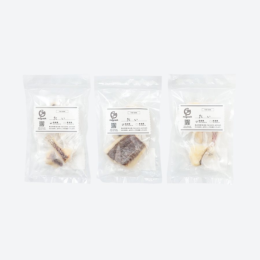 ＜mogcook＞親子で食べる真鯛セット（離乳食用：10g×10、大人用：80g×2）