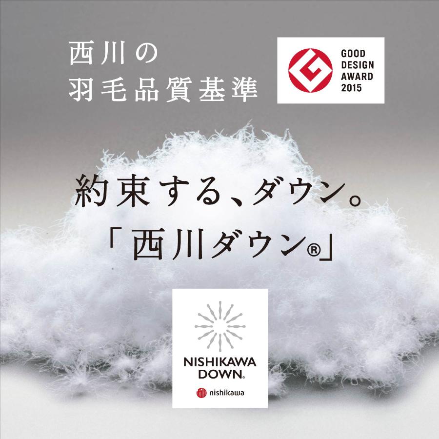 ＜nishikawa/西川＞羽毛掛けふとん/ポーリッシュホワイトグースダウン93％/シングルロング/配色ブルー